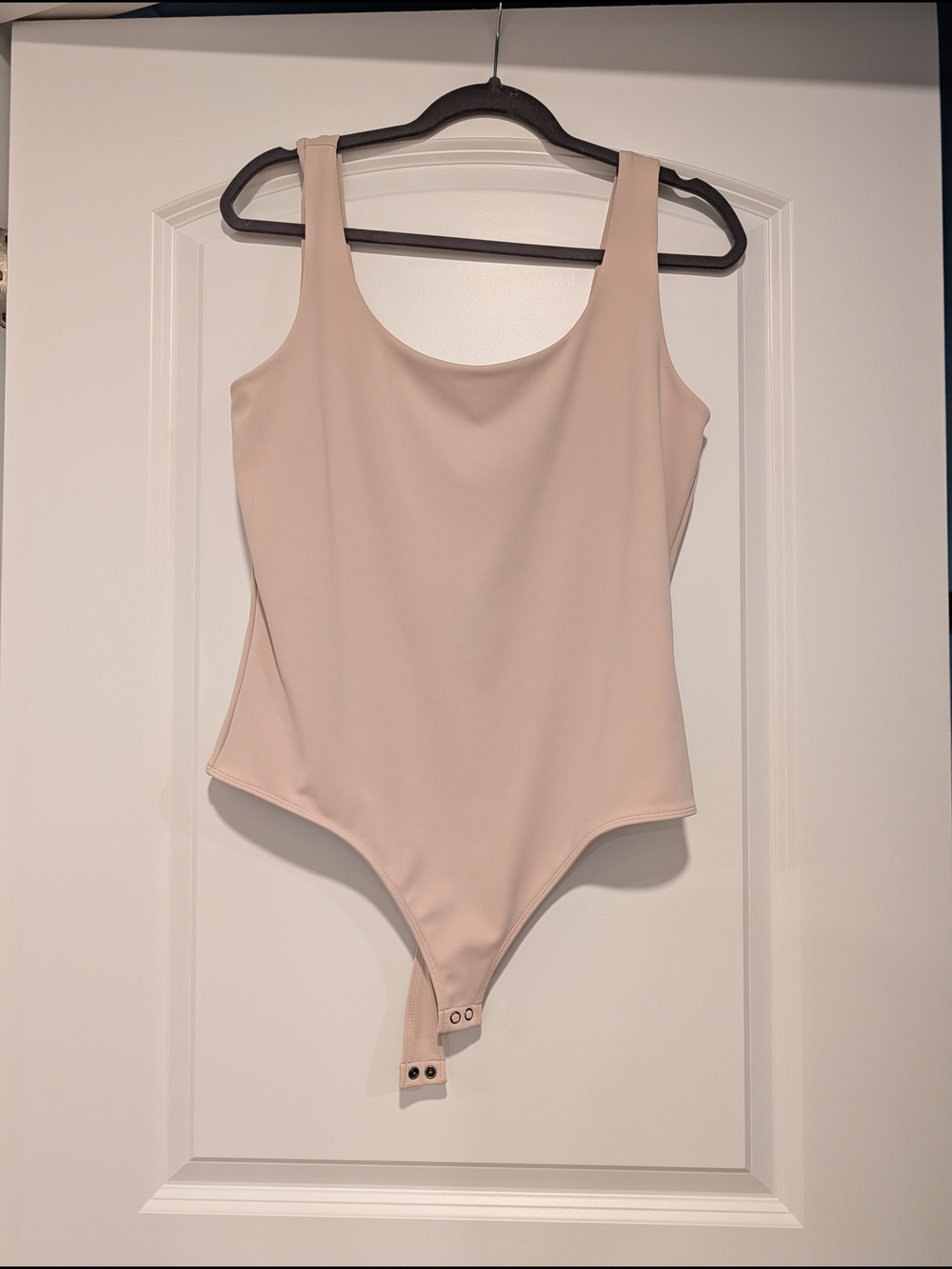 Express Body Contour V-Neck Blouse in Blush